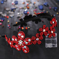Korean Headband with Drill Wide-brimmed Hairpin Rhinestone Flower Hair Accessories Diamond-pressed Hair Women Headdress Crystal