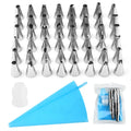 Best Selling Cake Baking Tools Stainless Steel Decorating Nozzle Set Russian Icing Nozzle