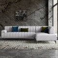 Custom Zhida European Italy Modern Luxury Villa Home Furniture Living Room L Shape Fabric Sofa Set