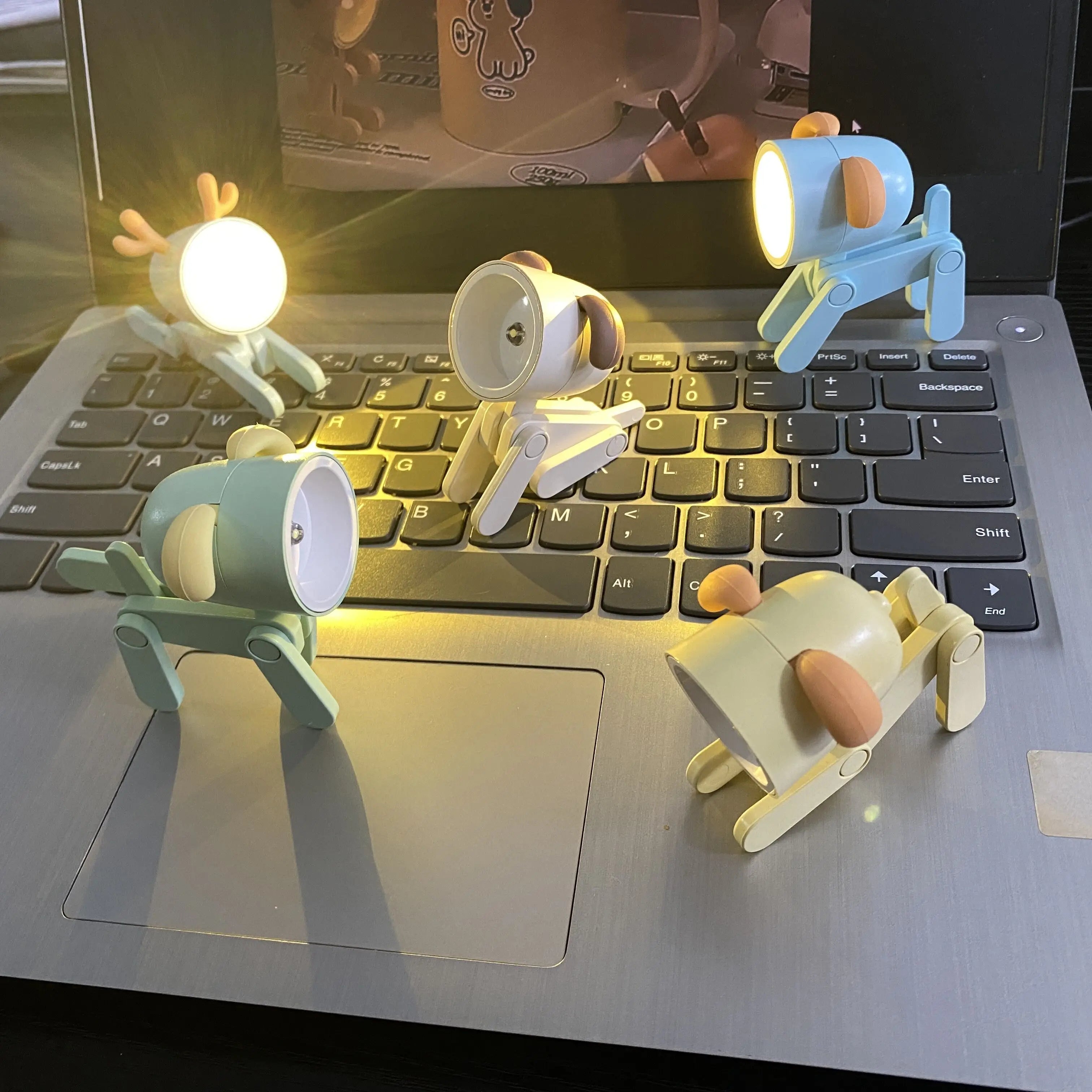 Hot Sale Small Phone Holder Adjustable Mini LED Reading Desk Lamp Diy Dog Night Light