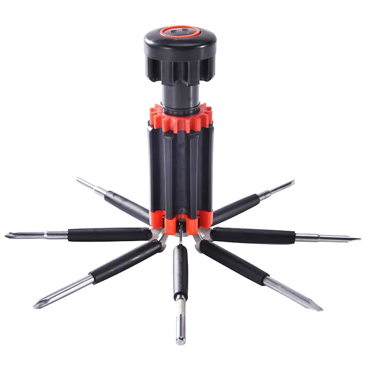 8-in-1 Screwdriver with LED Light Portable Promotion Gift Hand Tools