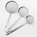 Hot Sale Kitchen Utensils Stainless Steel Skimmer Tea Strainer Colander Oil Frying Scoop Mesh 100pcs MOQ