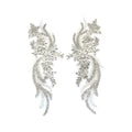 Handmade Crystal Glass and Bead Rhinestone Appliques Sew-On Wedding Accessories with Loose Rhinestones for Bridal Dresses