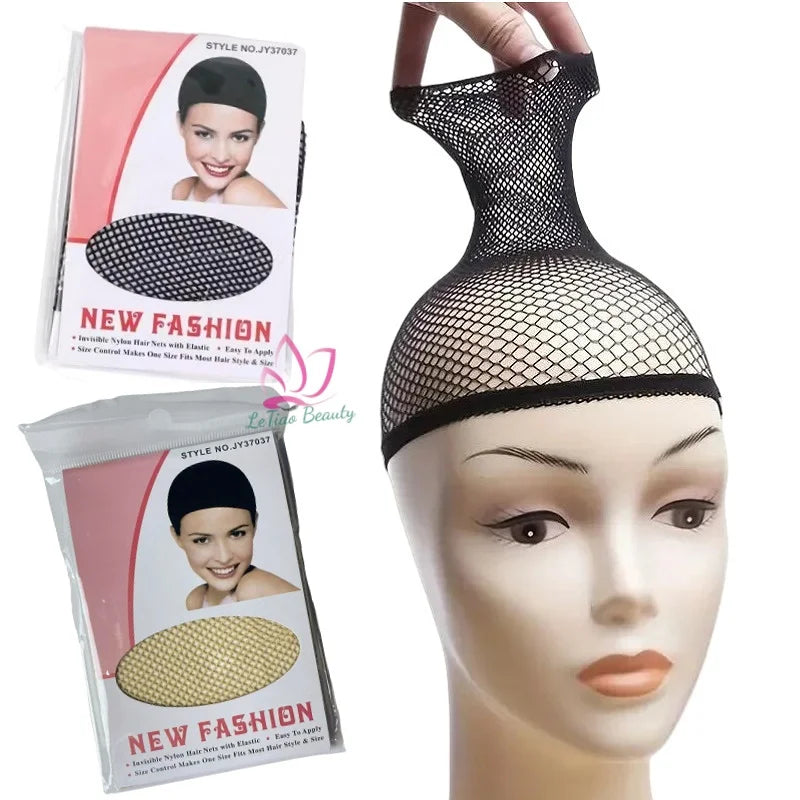 Wholesale Mesh Caps Elastic Nylon Liner Stretchable Weaving Wig Cap High-quality Elasticity Hair Net for Making Wigs