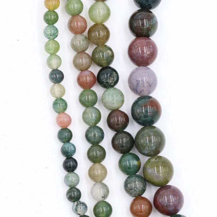 China Factory Natural Indian Agate Beads Strands Natural Stone Bead Indian Agate for Jewelry Making