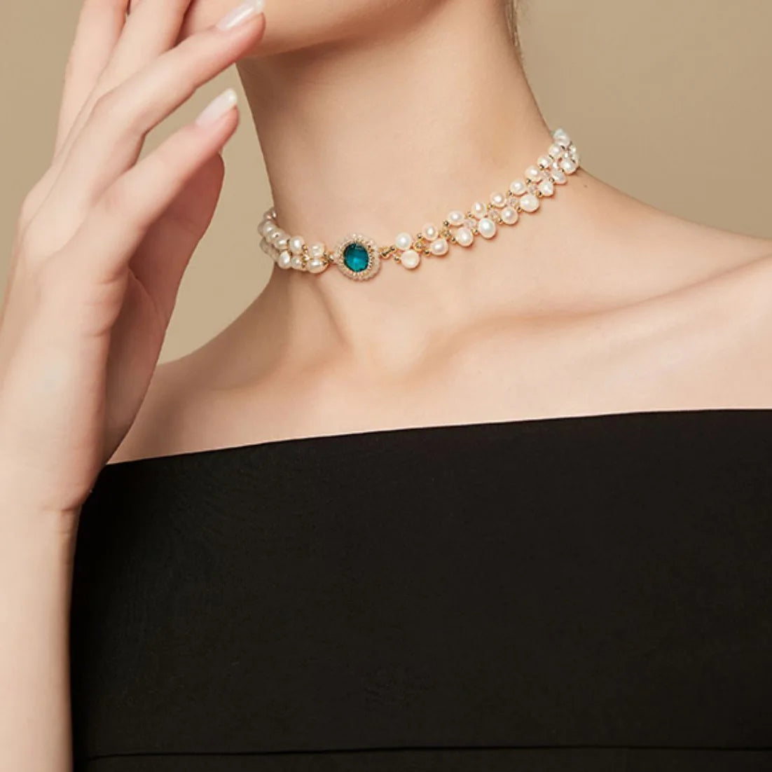 Natural Freshwater Pearl Necklace Women's Advanced Design Sense Special Interest Light Luxury Choker 2023 New Popular Necklace