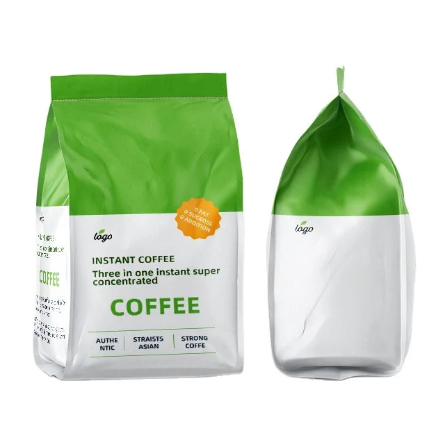 UV Printing Custom Paper Food Packaging Bags for Coffee Tea for Biscuits Protein Powder with Zipper Flat Bottom