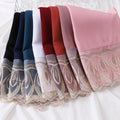 Pearl Chiffon Headband Scarf Ladies New Lotus Lace Decoration Hijab Wholesale