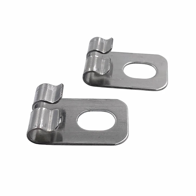 Customized Small Mini U-C Shaped Clamps Stainless Steel Cable Safety Fixation Circular Ring Metal Tension Flat Spring Clamps
