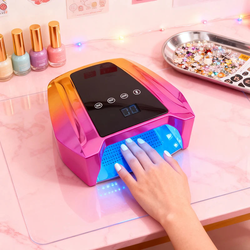 CometNails 2025 New Design 72W Custom Color Private Label S90 Rechargeable Nails Uv Led Gel Lamp