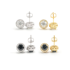 Ready to Ship Best Hot Selling Pass Diamond Tester Hip Hop Jewelry 925 Sterling Silver VVS Moissanite Stud Earrings 6mm