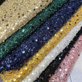 Handmade Aqua Crystal Beaded African Embroidered Wedding Dress Sequins Lace Fabric