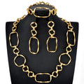 Custom Wholesale Fashion Simple Design Dubai 18k Gold Plated Luxury Bridal Wedding Jewelry Sets Women