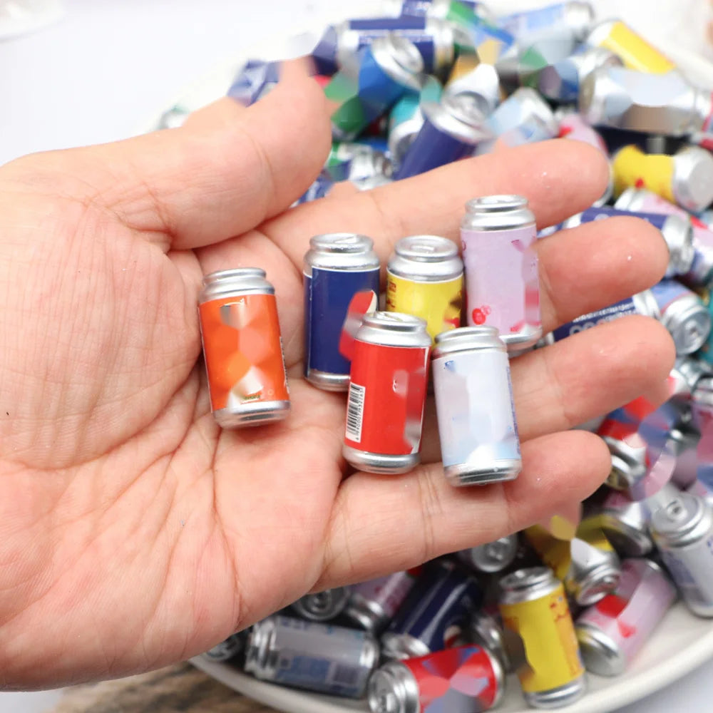 Miniature Simulation Juice Canned Resin Cabochon Figurines DIY Scrapbooking Decoration Craft Micro Landscape  Decor
