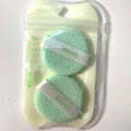 S.belle.Taro Water Cleansing Puff 2pcs Facial Cleaning Sponge Makeup Remover Beauty Tools Carrot Oval Face Cleansing Puff SY-B20