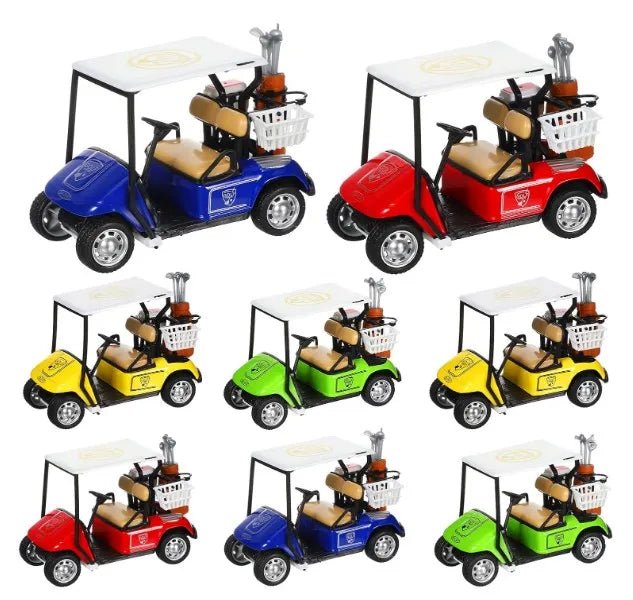 1:36 Mini Golf Cart Model Toy  Metal Pull Back Action Cart Toys for Boys Girls
