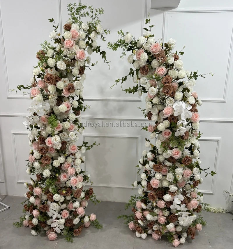 Artificial Flower Arch Backdrop Soft Cloth Floral Lotus Design for Weddings Events Chinese New Year Father's Day & Crafts
