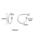 Wholesale 14K Small Jewelry Real 14k Solid Gold Huggie Earrings with Pin & Hoop