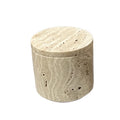 Stonekocc Wabi-sabi Yellow Travertine Natural Marble Stone Sundries Storage Tank Candle Jars With Lid and Boxes Packaging