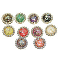 Resin Buttons With Rhinestones Diy Headwear Bag Buttons Clothing Shirt Sweater Headdress Component Garment Buttons