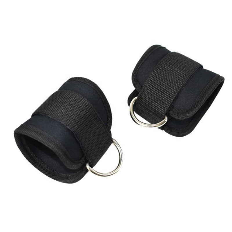 PINJIAN Adjustable Nylon Resistance Trainer Weight Workout Support Gym Ankle Cuffs Fitness Ankle Straps for Cable Machines