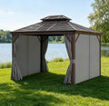 Hot Selling Luxurious Aluminum Louvered Pergola Pavilion Outdoor Furniture Garden Buildings Entertaining Pergola MegaBDM