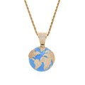 CN274  Men Brass CZ Jewelry   Pendant Iced Out Cubic Zircon Necklace Hip Hop Gift Jewelry