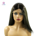 Brazilian Green Gray Silk Top Craft Base Size 4*4 With Lace Customization 16 Inch  200g 100% Virgin Human Hair Wig for Women