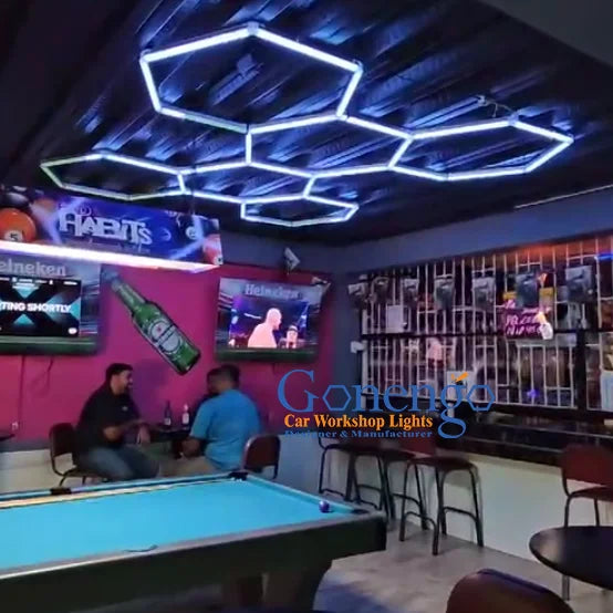 New Style 12V Shopping Mall Entertainment Places Billiards Room Led Rgb Hexagon Light Bulb