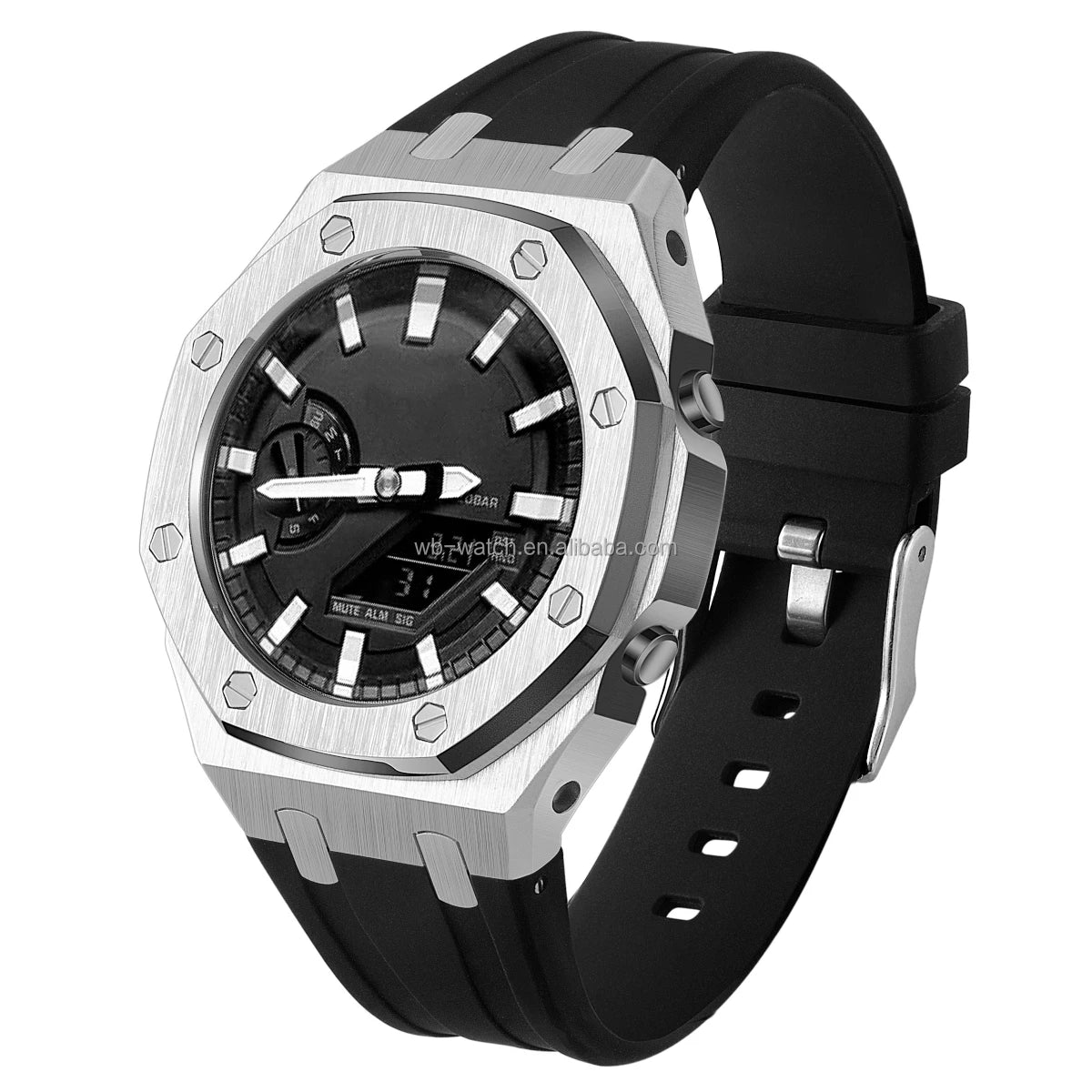 Custom Zinc Alloy Oem Watch Case With Silicone Band Strap G Shock Ga 2100 for Oak Watch G Shock Ga2100 Ga2110