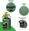 Wholesale Potato Grow Bags 7 Gallon Thick PE Fabric Pots for Plants Sturdy Handles Harvest Window