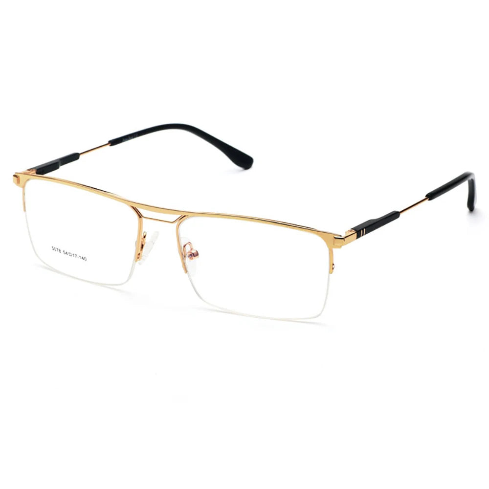 Hot Sell Fashion Wholesale Eyewear Metal Half Rimless Frame Eyeglasses Frames Optical Frames for Men Women