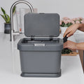 HANGSHAU Home Kitchen Square Compost Bin Plastic Indoor Countertop 5l Compost Waste Bin With Lid