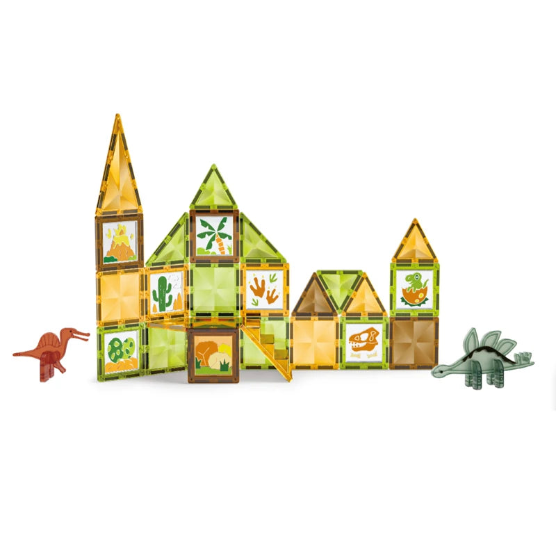 Magnetic Tiles Building Set 3D Plastic STEM Travel Toys for Kids Aged 3+ Glitter Magnetic Building Toys for Boys and Girls MegaBDM