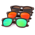 Unisex Handmade Polarized Wooden Sunglasses with Rivet Decor Custom Logo  - Perfect for Daily Use & Vacation