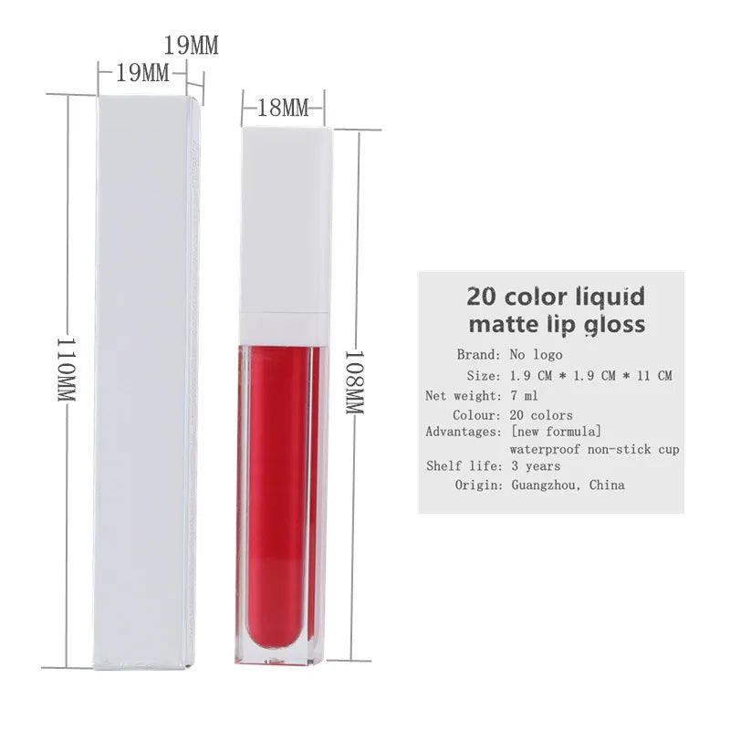 Hot Sale Custom Logo Lip Gloss Vegan Cruelty Free Nude Private Label Non-stick Matte Liquid Lipstick