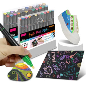 Magiart Fast Delivery Non-toxic Double Ended Head Twin Artistic Drawing Permanent Acrylic Marker for Ceramics
