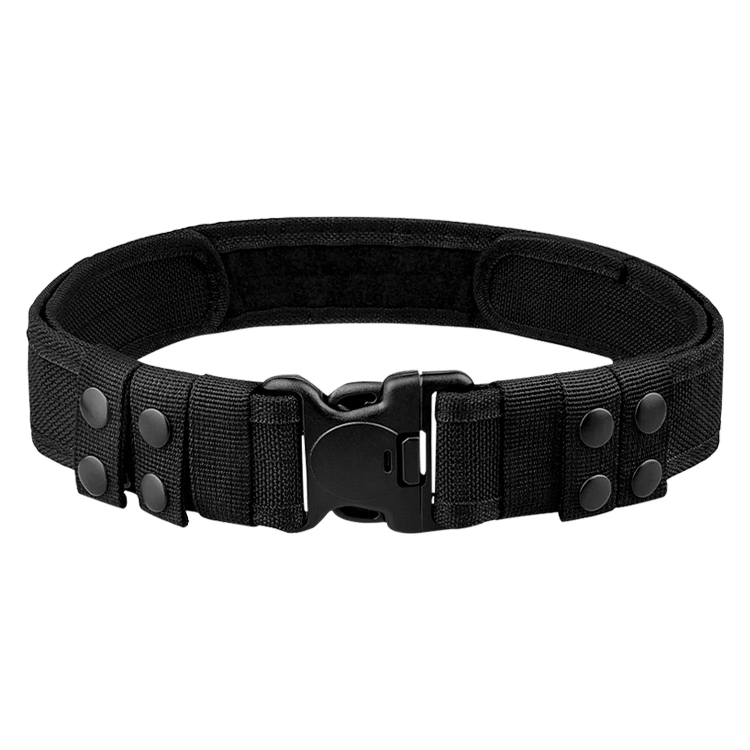 Nylon Heavy Duty Elastic Tactical Belt for Men with Metal Buckle-Security Combat Belt for Easy Equipment Carry