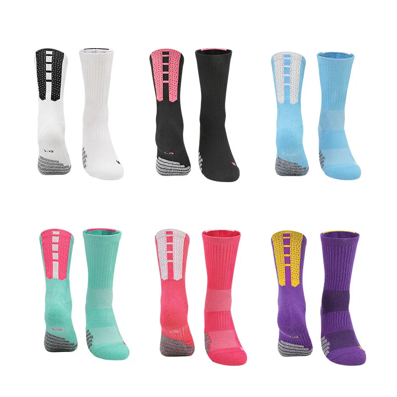 LINGTU Custom Logo Top Quality Mens Socks Compression Basketball Sport Socks Cushioned Basketball Socks