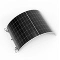 Custom Shaped 220W Monocrystalline Transparent ETFE RV Camping Solar Panel Battery System Kits Full Black Flexible Solar Charger
