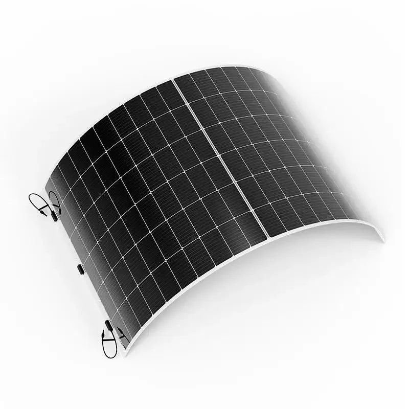 Custom Shaped 220W Monocrystalline Transparent ETFE RV Camping Solar Panel Battery System Kits Full Black Flexible Solar Charger