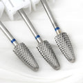 Wholesale 3/32'' Tungsten Carbide Nail Drill Bits Cone Shape Manicure Tool Fast Gel Remover Silver Color Custom Logo 10 Pcs