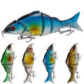 KEWOTE 12.5cm 21g Deep Diving Minnow Segmented Fish Fishing Lure Multi-Jointed Silicone for River Lake and Stream