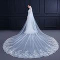 ROMANTIC Soft Bridal Veil Wedding Veil Sequins Lace Long Bridal Veil with Comb