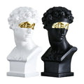 Antique Creative David Portrait Figure Apollo White Black Color Home Interior Accessories