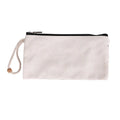 Custom Eco-friendly Simple Pouch Beauty Bags Cotton Canvas Makeup Bag With Zipper Pencil Bag School