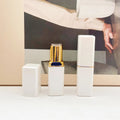 Rectangle Shape Shiny White Color Plastic Unique Lipgloss Lipstick Tubes