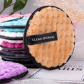 Black Private Label Reusable Microfiber Makeup Remover Cotton Pads