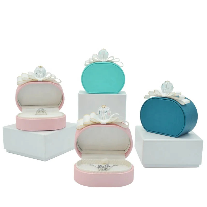 Brand New Perfume Shape Jewelry Box Imitation Suede Ring Box Exquisite Necklace Storage Box