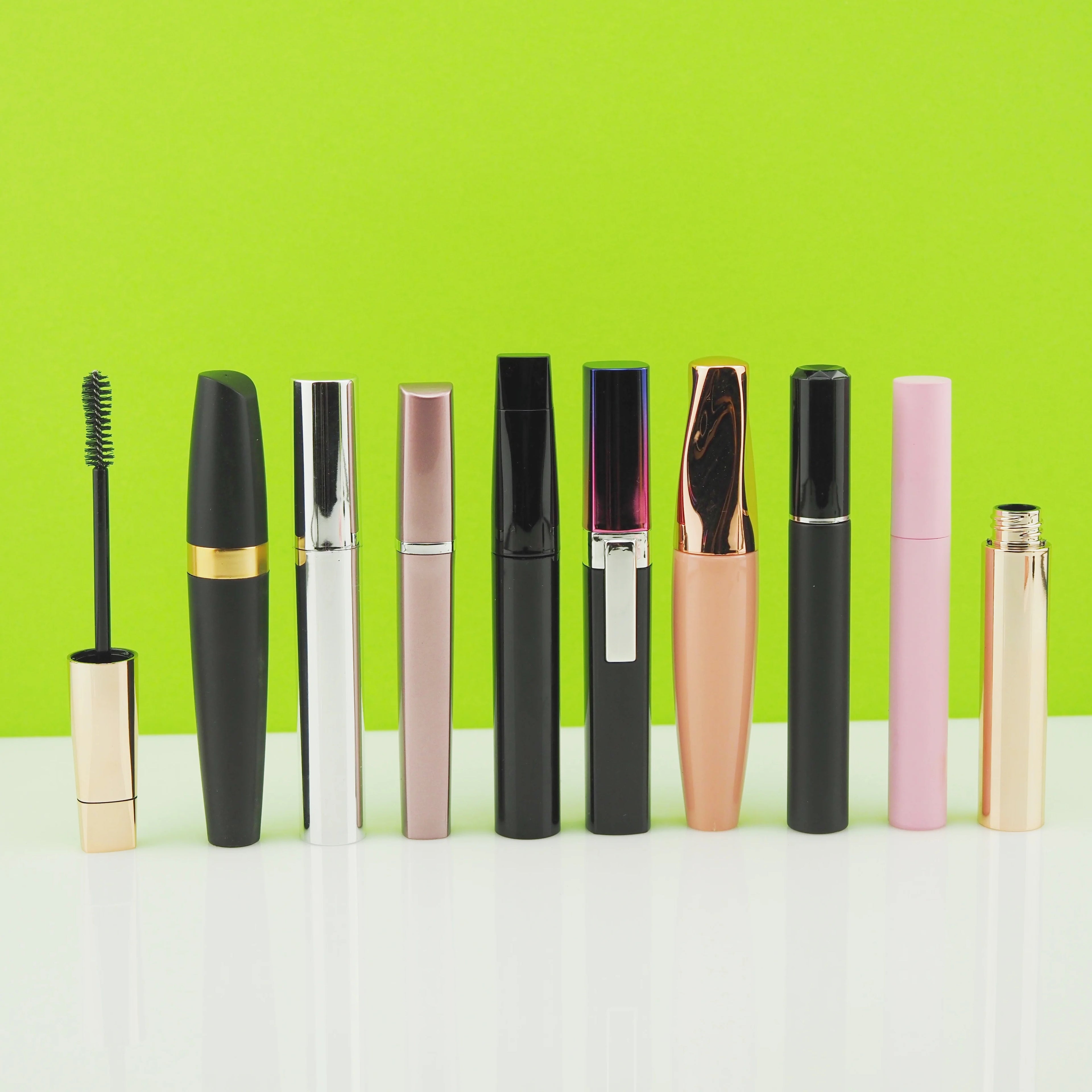 Cosmetic Packaging Eyelash Tube  Makeup Tube Aluminum Plastic Empty Eyelash Mascara Tube